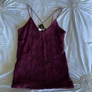 NWT Lace Crop Tank